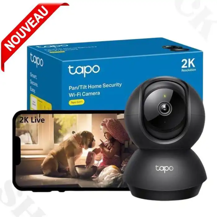 Caméra de sécurité extérieure panoramique/inclinable Wi-Fi