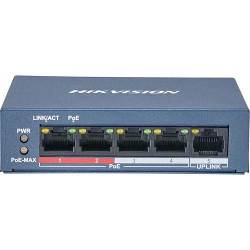 Hikvision Switch 5 Ports POE + Alimentation (DS-3E0105P-E/M)